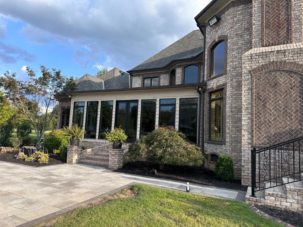 Sunroom glass after professional window cleaning